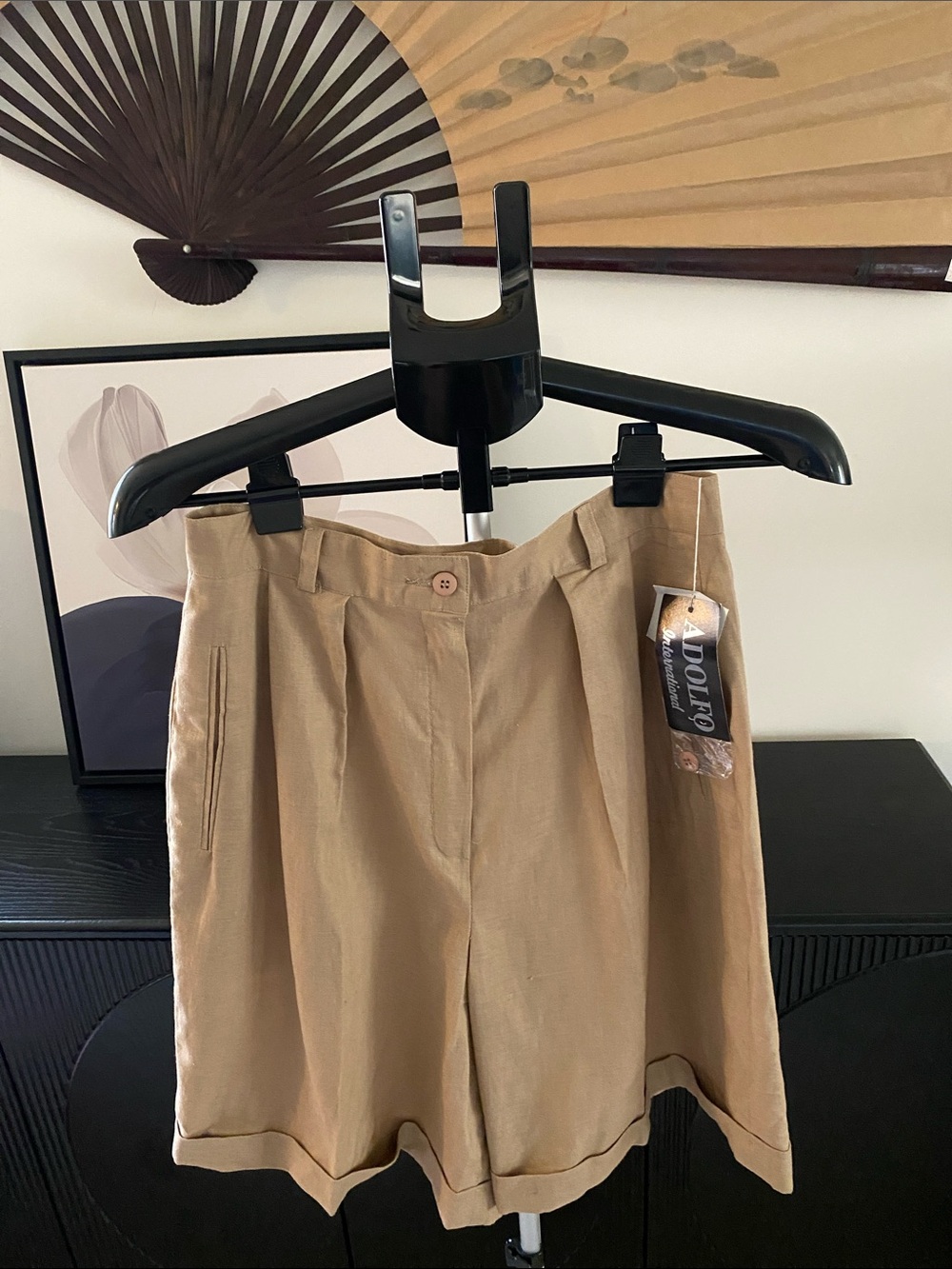 Vintage 80’s Adolfo International Beige Shorts